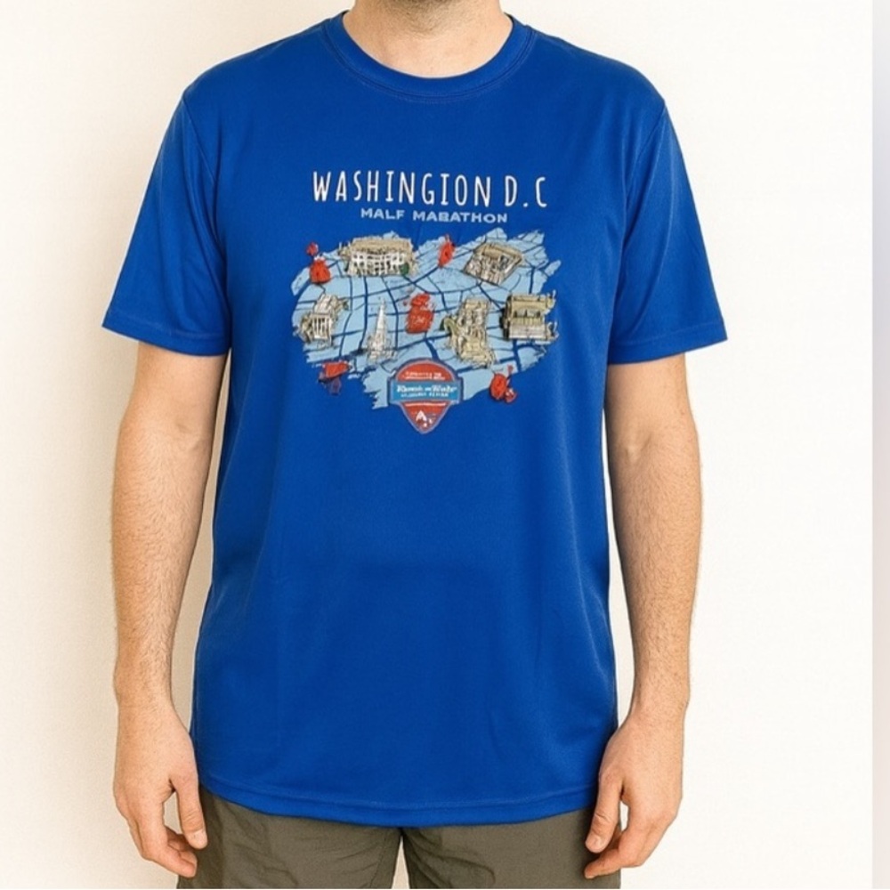 Rock ’n’ Roll Washington DC‎ Half Marathon Tee Blue Men’s XL Running Shirt